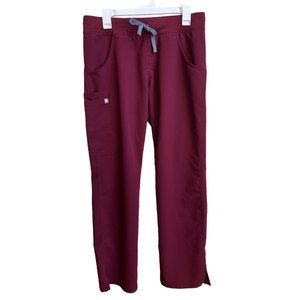 Women's Figs Burgundy Kade Cargo Scrub Pants Size M Technical Collection Medical